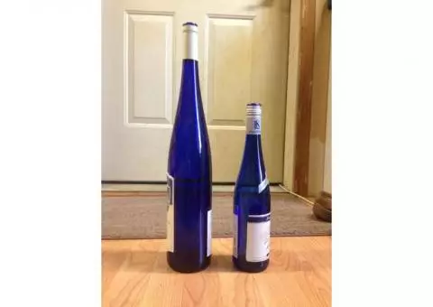 Blue Wine Bottles